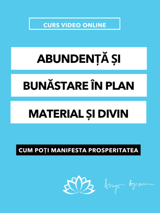 Abundentă si bunăstare in plan material si divin- Curs