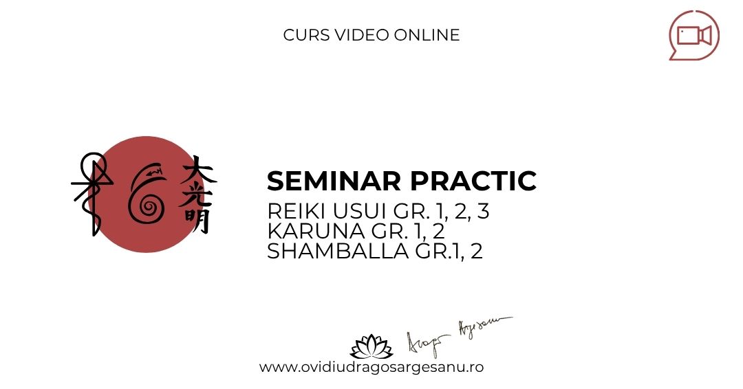 SEMINAR PRACTIC – Reiki Usui Gradele 1, 2, 3 – Karuna Gradele 1, 2 – Shamballa Gradele 1, 2 – Bucuresti – acces online
